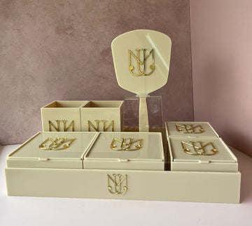 kit organizador BEAUTY personalizado em acrilico organizador clínica studio consultório beleza estetica maquiagem