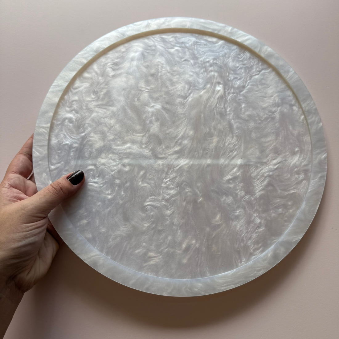 Bandeja redonda acrílica