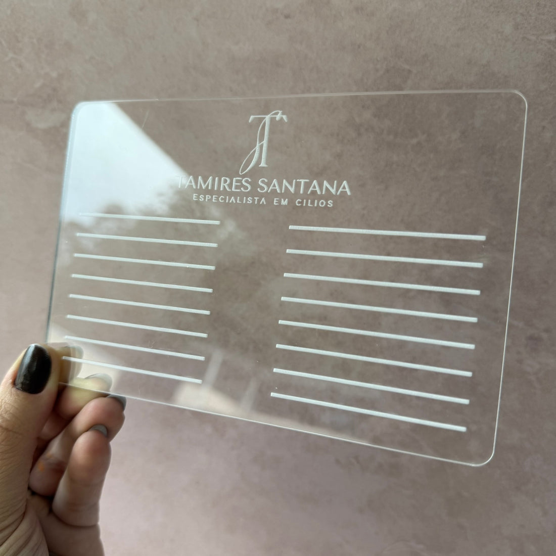 Placa organizadora de cílios lash designer personalizada