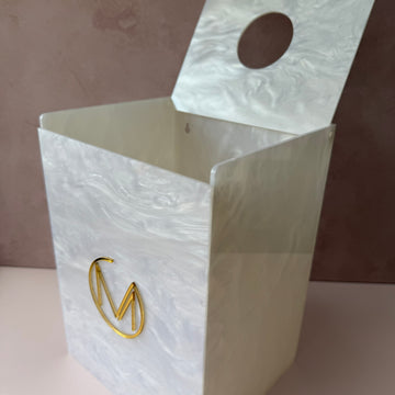 Caixa coletora perfuro cortante descarpack 3 litros personalizada em acrílico madreperola