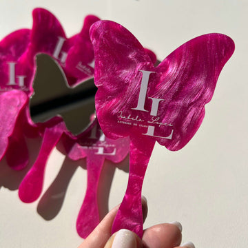 Kit com 10 Espelhos de bolsa Mini borboleta