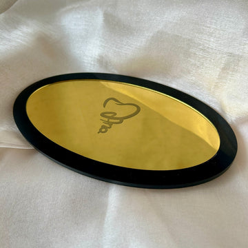 Bandeja oval espelhada personalizada