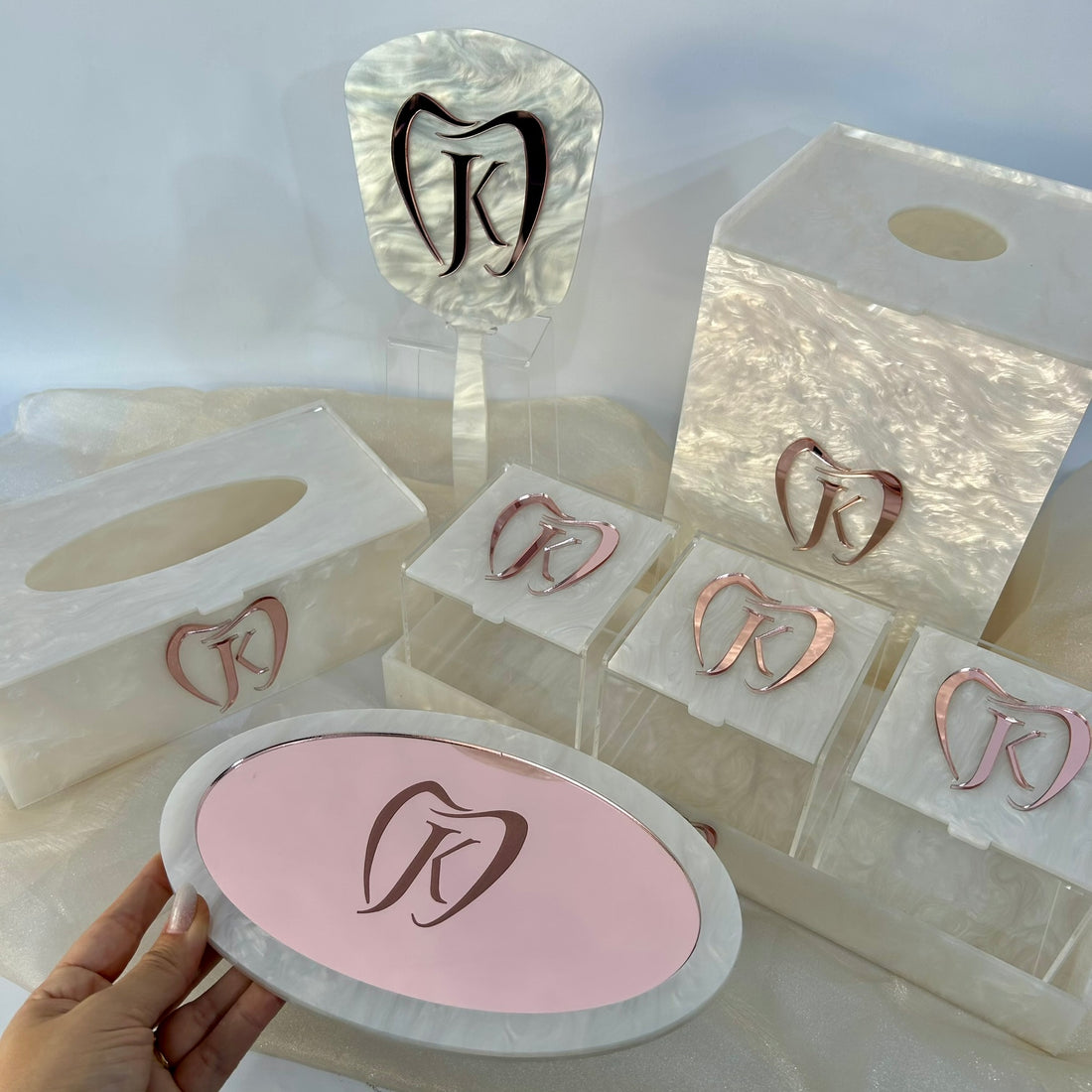 Kit completo madreperola personalizado em acrilico