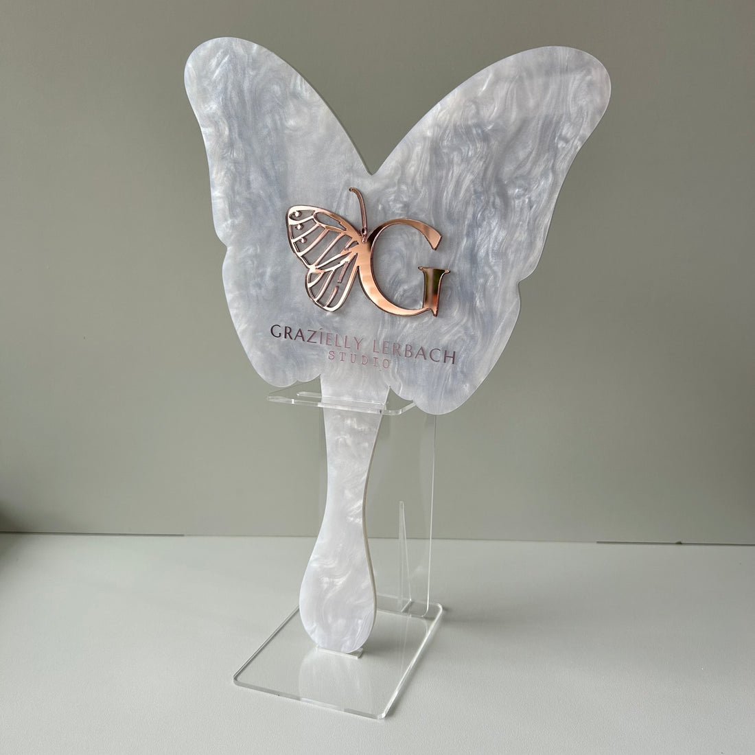 Espelho personalizado borboleta com base acrilico duplo