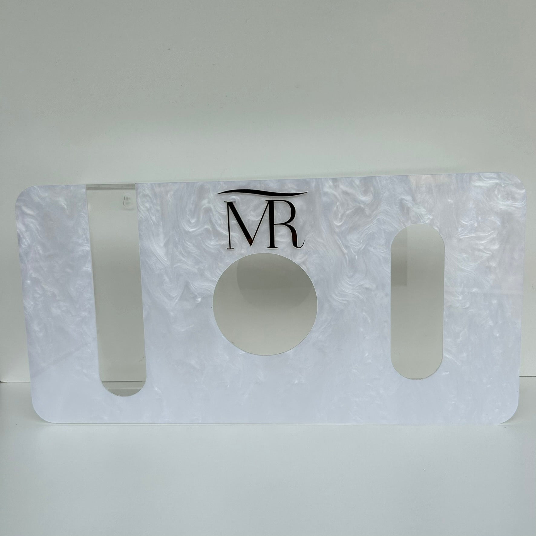 Organizador de toucas, máscaras e luvas SUPORTE TRIPLO acrílico personalizado clinica studio