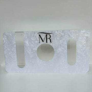 Organizador de toucas, máscaras e luvas SUPORTE TRIPLO acrílico personalizado clinica studio