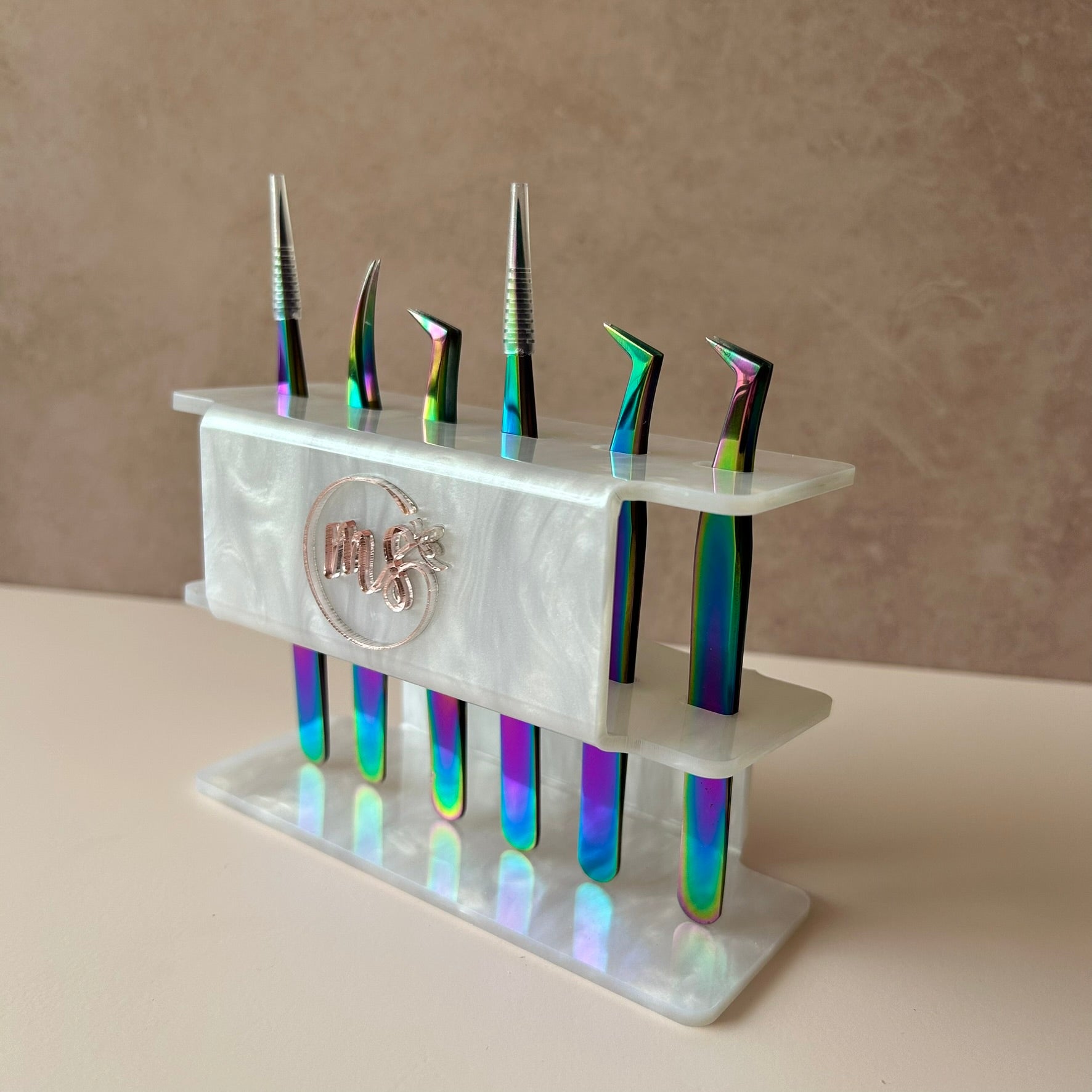 Porta Pinça De Cilios Personalizado Acrilico Expositor Suporte para Pinça 6 furos