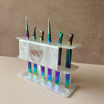 Porta Pinça De Cilios Personalizado Acrilico Expositor Suporte para Pinça 6 furos