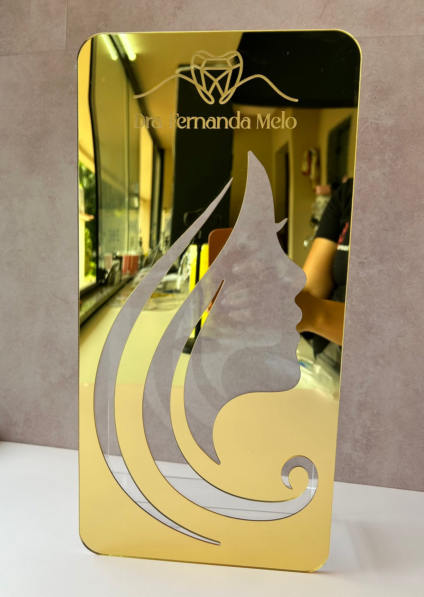 Porta ampolas personalizado seringas quadro decorativo espelhado clinica