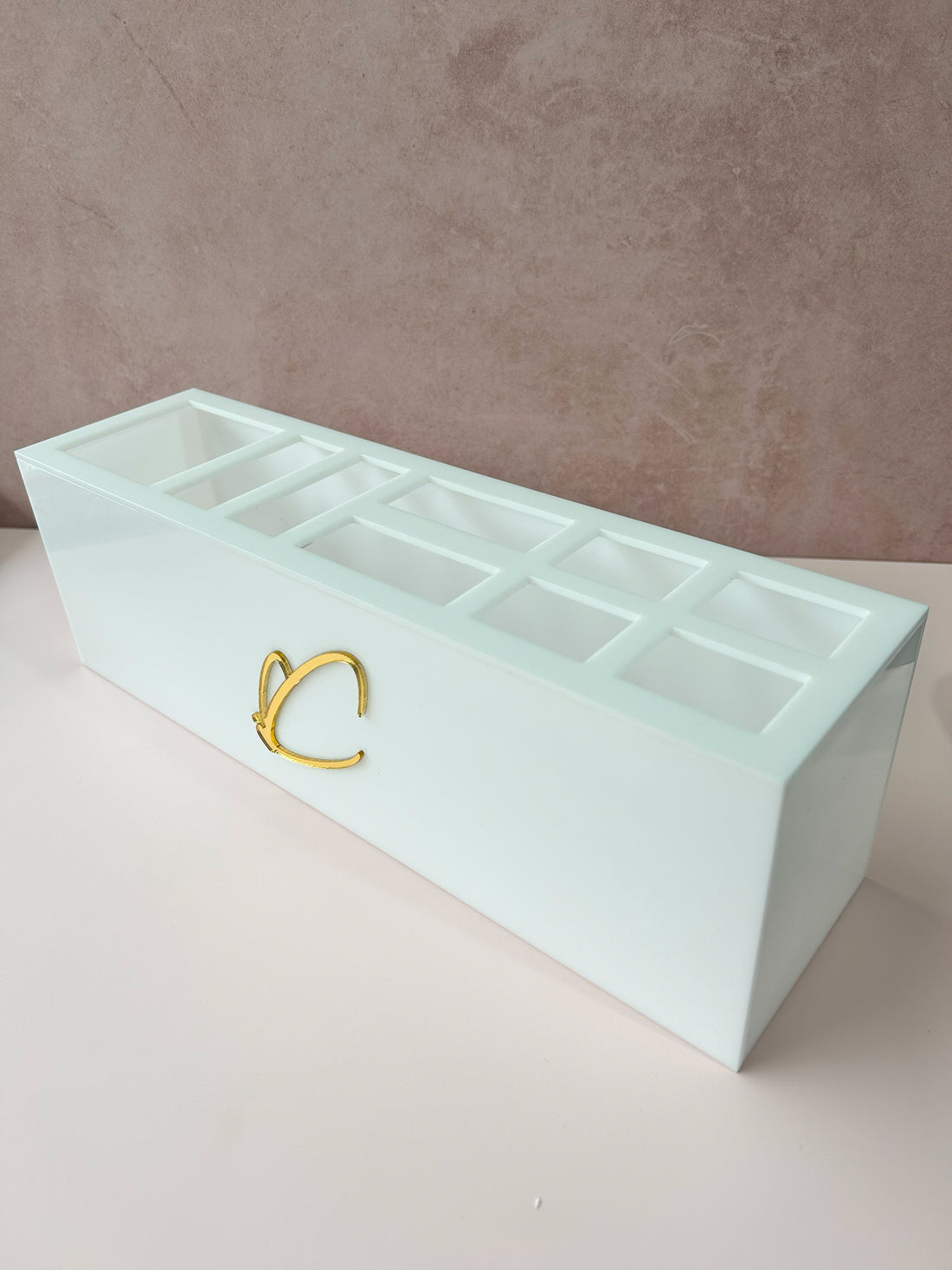 Porta Pincéis em acrílico 9 divisórias maquiagem acrílico personalizado maquiadora