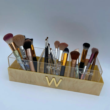 Porta Pincéis em acrílico pele/boca/olhos 4 peças personalizado maquiagem maquiadora