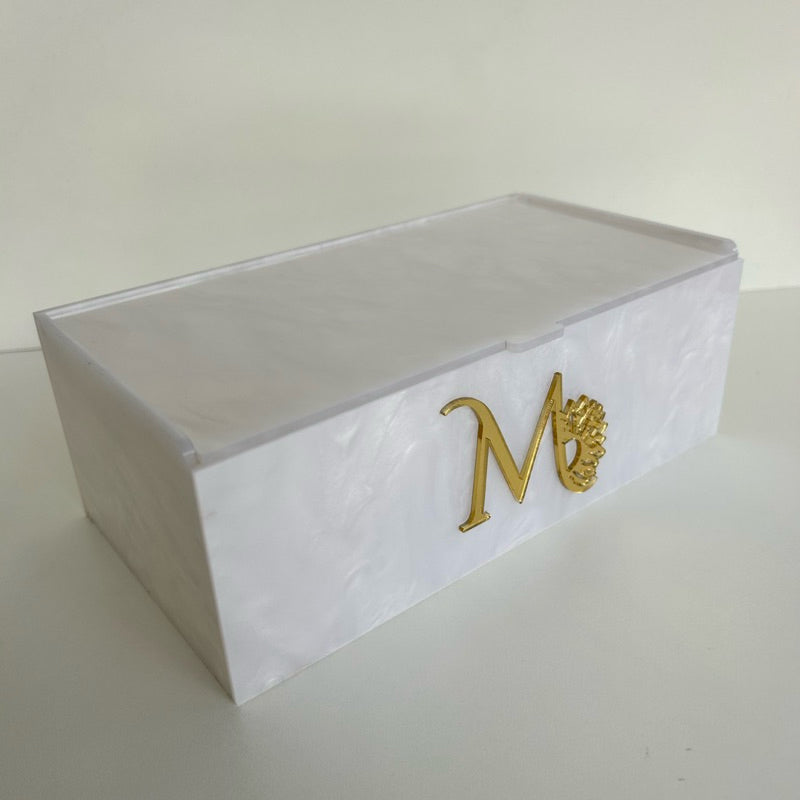 Caixa Organizadora Dupla personalizada madrepérola studio clinica consultorio