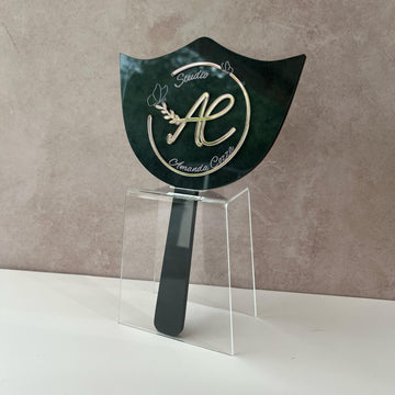 Espelho personalizado DESTACADOR DUPLO LUXO + SUPORTE de cílios olhos lash designer sobrancelhas